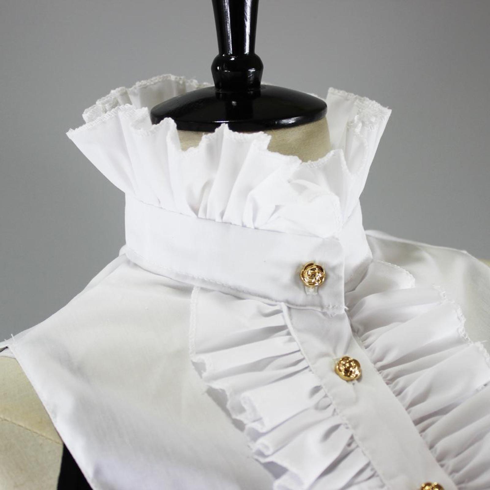 Blouses - Cotton White Fake Collar for Women