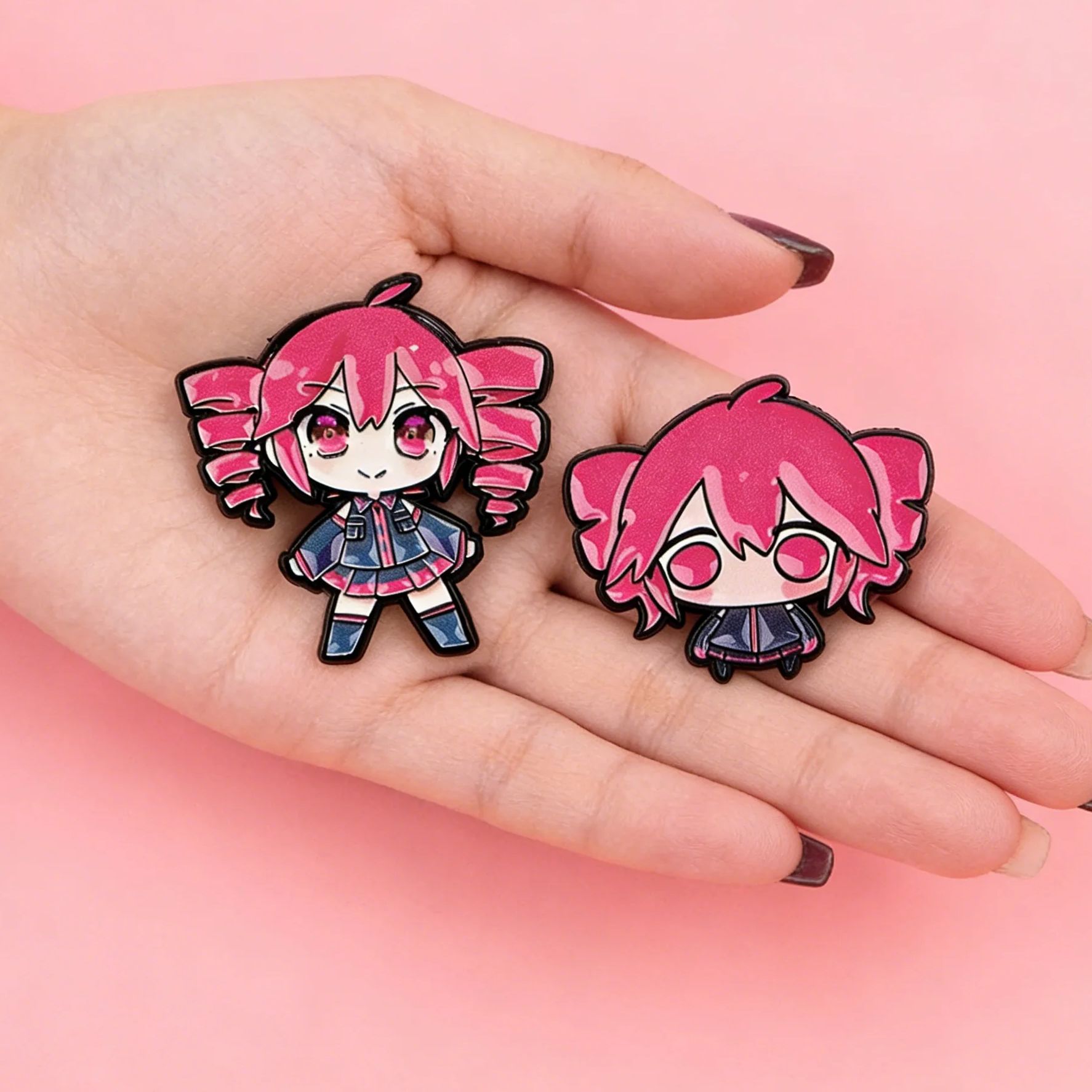 Blouses - Anime Kasane Teto Enamel Cosplay Brooches