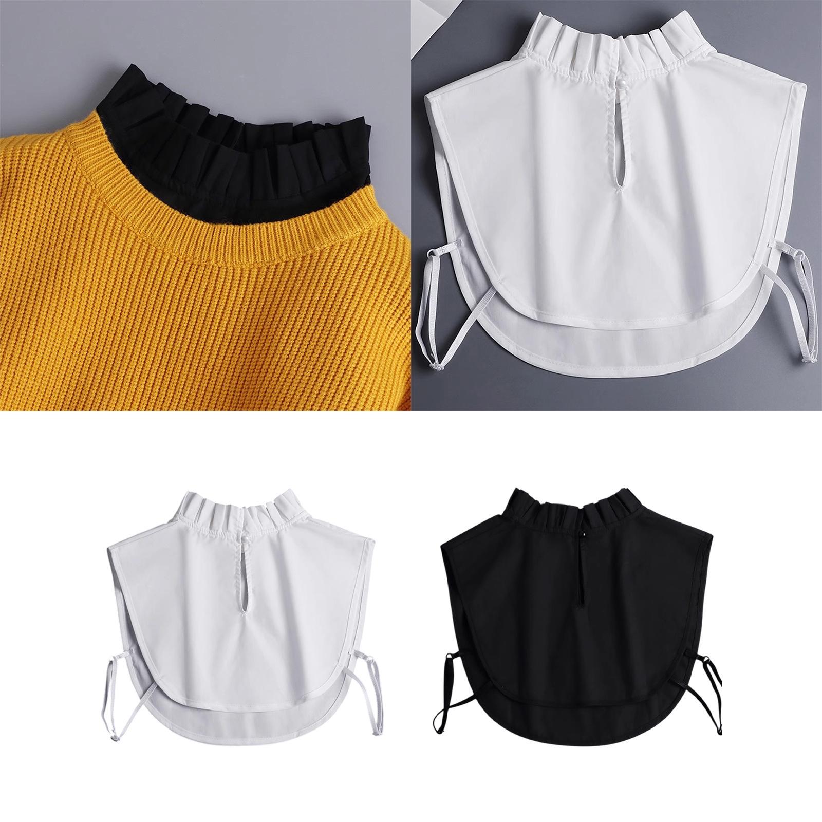 Versatile Decorative Fake Coll - Blouses 评论和价格