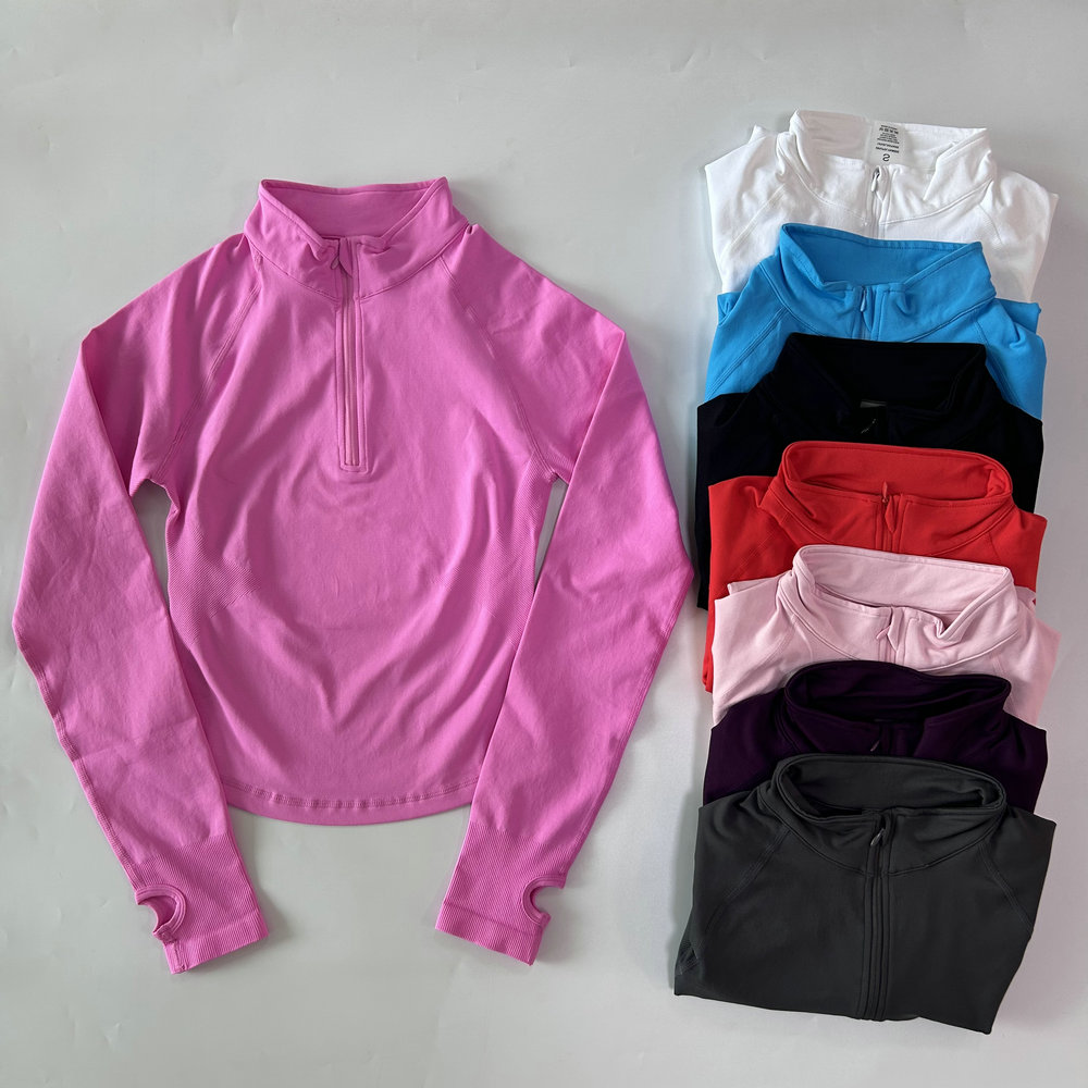 No Logo Yoga Jacket With Half  - Blouses 评论和价格