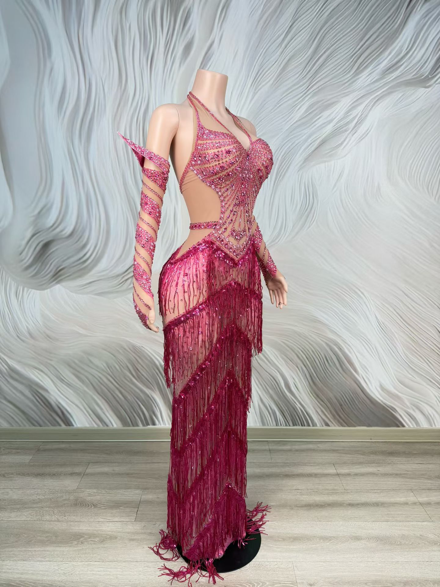 Luxury Full Rhinestone Sparkly - Sparkly Rhinestone Club Party Dress 评论和价格